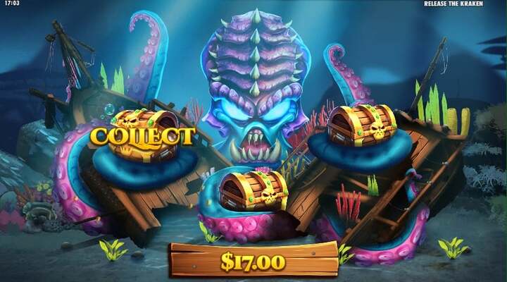 Cofre de Cobrar en el juego Release the Kraken de Pragmatic Play